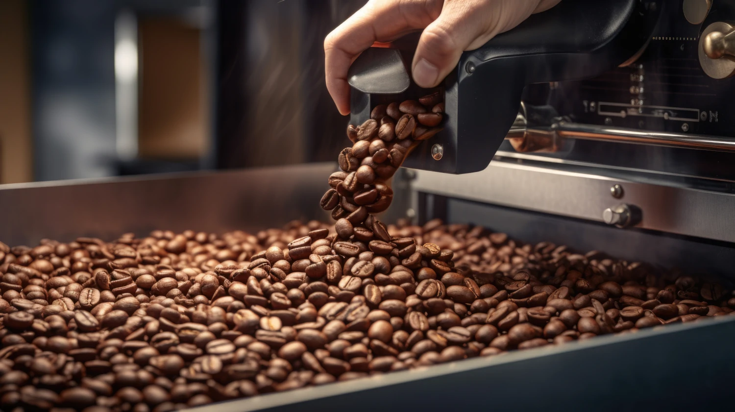 Tress Kaffee, Röstung von Kaffeebohnen auf Spezialmaschinen